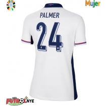 Camiseta Inglaterra Cole Palmer #24 Primera Equipación para mujer Eurocopa 2024 manga corta
